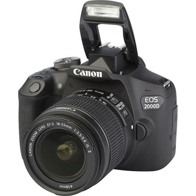 EOS 2000D SLR - Black + Canon Zoom Lens EF-S 18-55mm f/3.5-5.6 IS II f/3.5-5.6