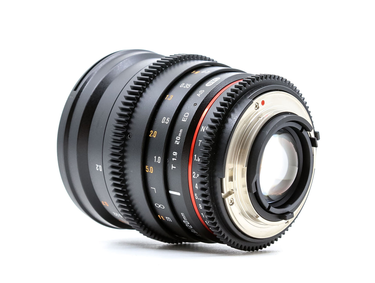Samyang 20mm T1.9 Cine VDSLR ED COME SE UMC - Nikon Fit