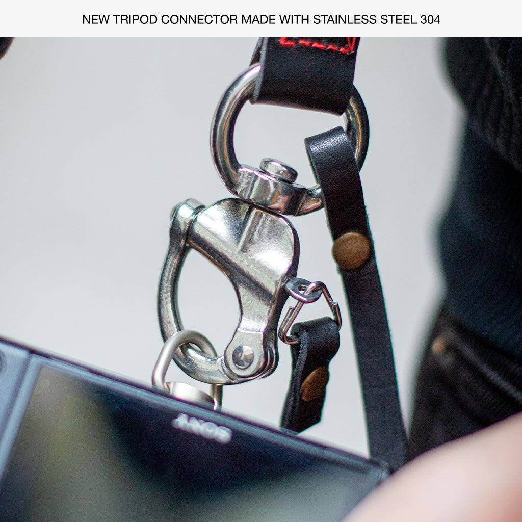 Tokyo #702 - Brown & Red dual leather camera strap