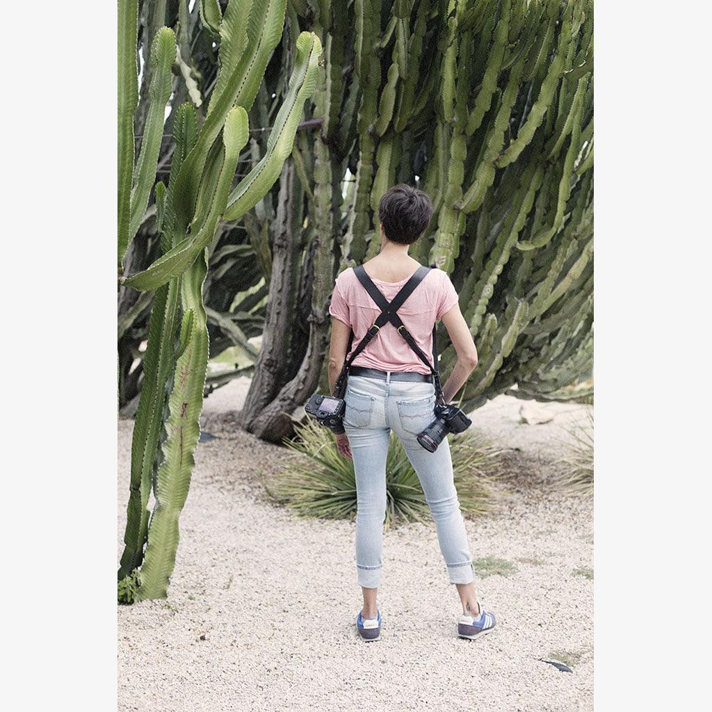 Berlin #701 - Black dual leather camera strap