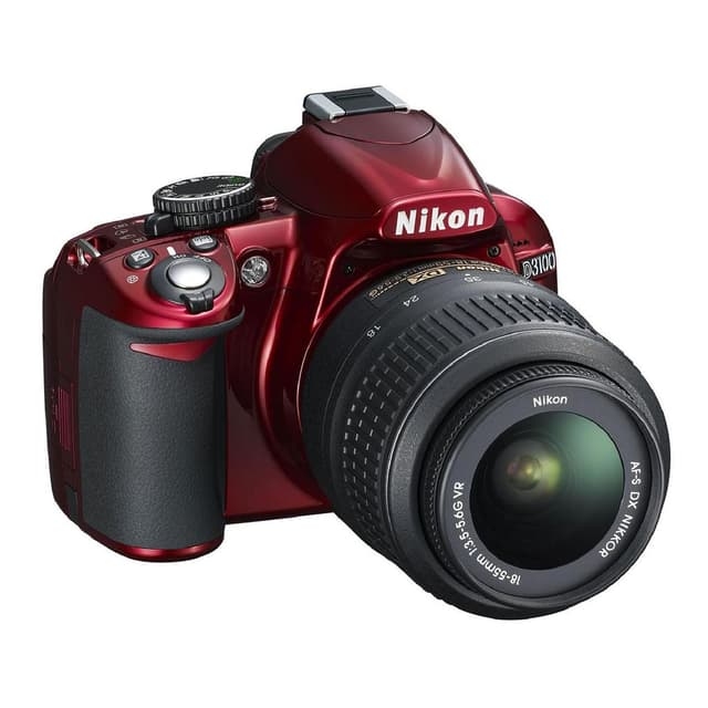 NIkon Réflex D3100 - Rojo + Nikon AF-S DX Nikkor 18-55mm f/3.5-5.6G VR