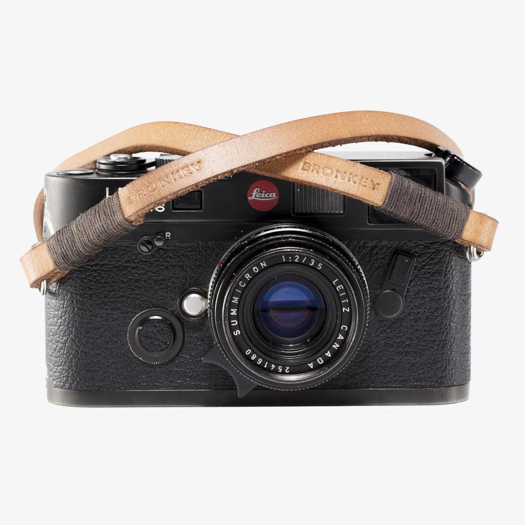 Tokyo #106 - Tanned & brown leather camera strap