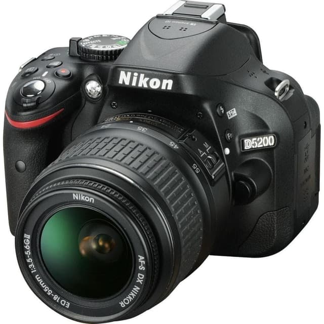 SLR D5200 - Czarny + Nikon AF-S DX Nikkor 18-55mm f/3.5-5.6G ED II f/3.5-5.6 · zdjęcie główne