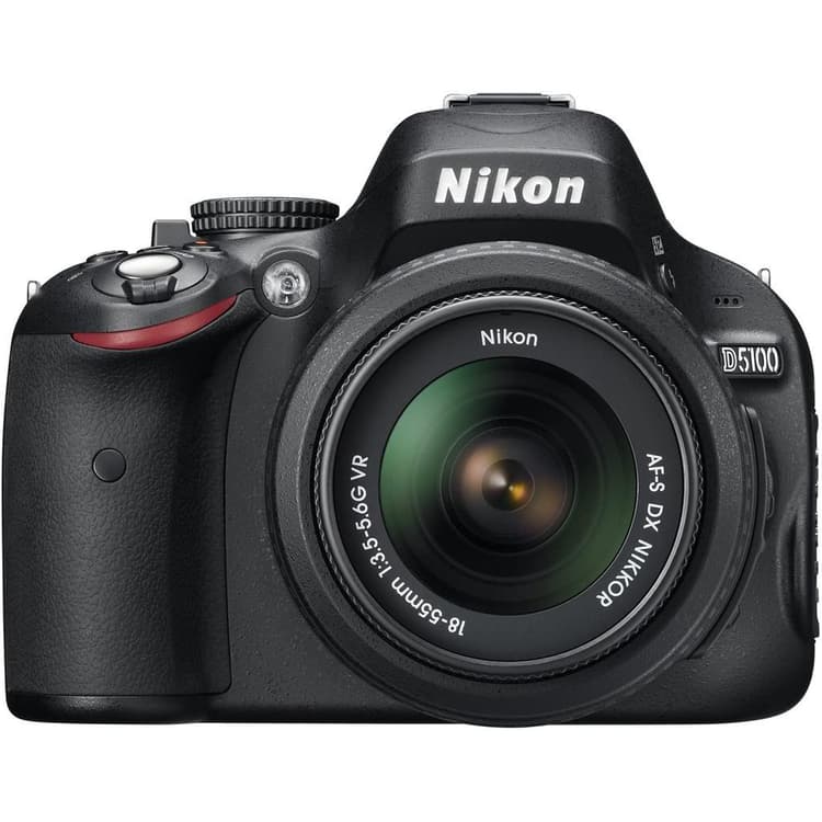 SLR D5100 - Czarny + Nikon AF-S DX Nikkor 18-55mm f/3.5-5.6G II ED DX f/3.5-5.6 · zdjęcie główne