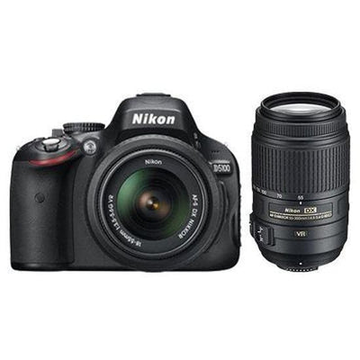 D5000 Lustrzanka - Czarna + Nikon AF-S Nikkor DX VR 18-55mm f/3.5-5.6 VR + AF-S Nikkor DX 55-200mm f/4-5.6G ED VR f/3.5-5.6 + f/4-5.6