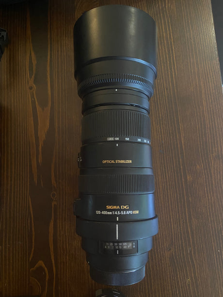 Sigma 120-400mm f/4.5-5.6Sigma 120-400mm f/4.5-5.6 APO DG OS HSM - Canon EF Fit3c39e0f7-ea84-416a-a94f-aae3a169f2bc