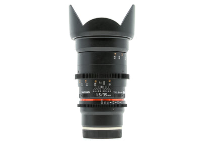 Samyang 35mm T1.5 - Mocowanie Sony E