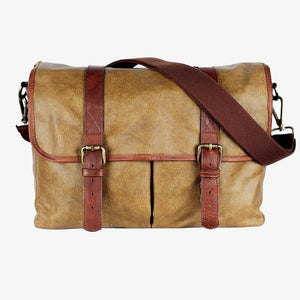 Roma Olive Green Waxed Canvas Camera Bag