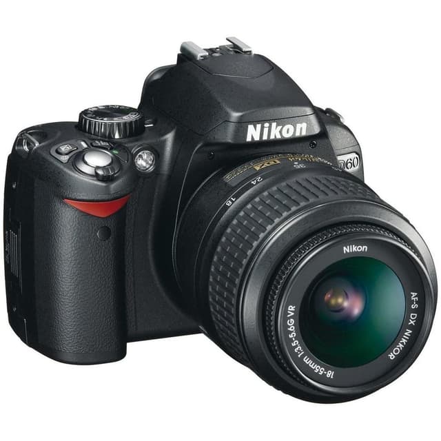 D60 Lustrzanka - Czarna + Nikon AF-S DX Nikkor 18-55 mm f/3.5-5.6G VR · zdjęcie główne