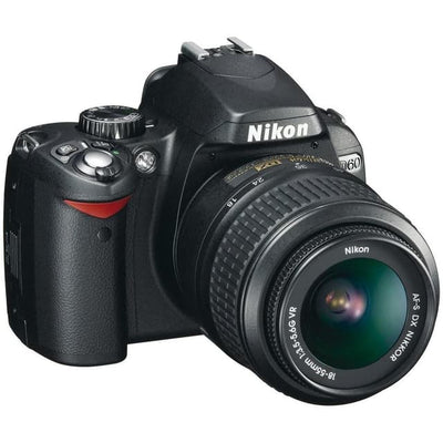 D60 Lustrzanka - Czarna + Nikon AF-S DX Nikkor 18-55 mm f/3.5-5.6G VR
