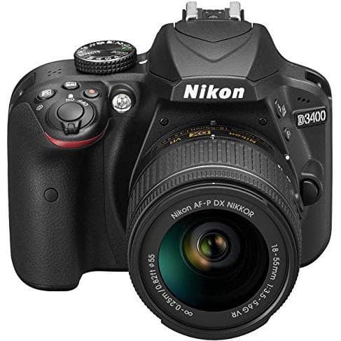 SLR D3400 - Black + Nikon Nikon AF-P DX Nikkor 18-55 mm f/3.5-5.6G VR  · main image