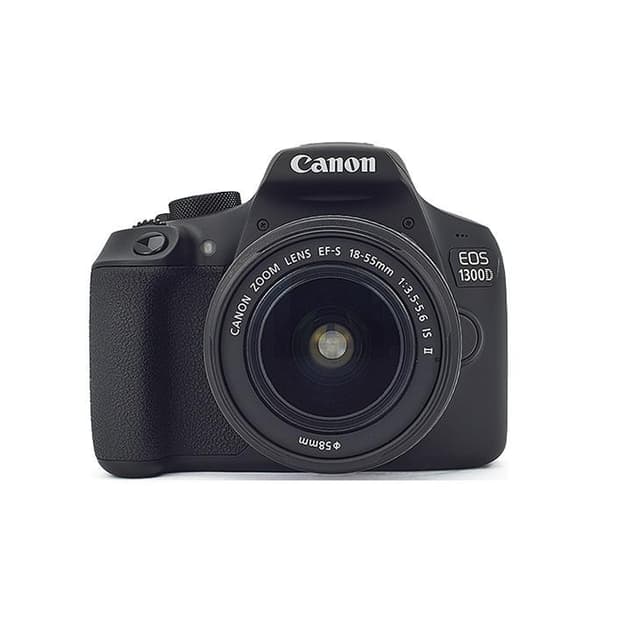 EOS 1300D SLR - Black + Canon EF-S 18-55mm f/3.5-5.6 IS II f/3.5-5.6  · main image