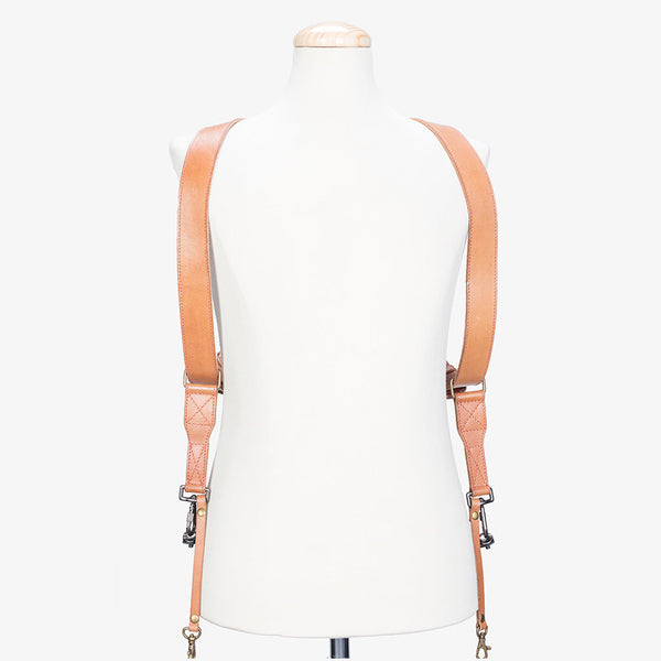 Tokyo #503 - Tanned & Red dual leather camera strap