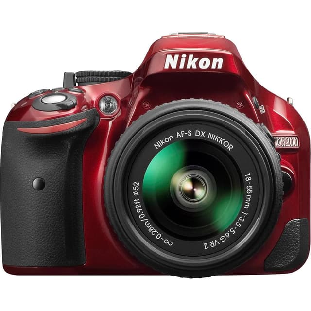 Réflex D5200 - Czerwony + Nikon AF-S DX Nikkor 18-55 mm f/3.5-5.6G IF-ED VR · zdjęcie główne