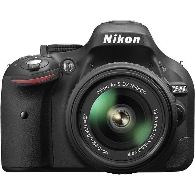 SLR D5200 - Black + Nikon Nikkor AF-S DX 18-55mm f/3.5-5.6 G VR II f/3.5-5.6  · main image