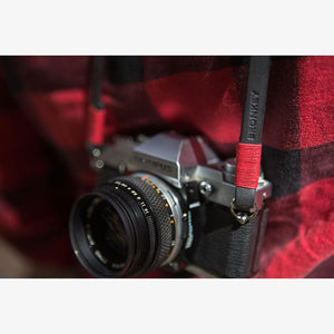 Tokyo #101 - Black & Red leather camera strap