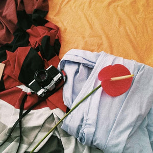 Tokyo #101 - Black & Red leather camera strap