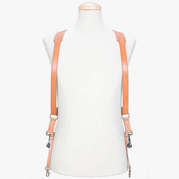 Tokyo #703 - Tanned & Red dual leather camera strap