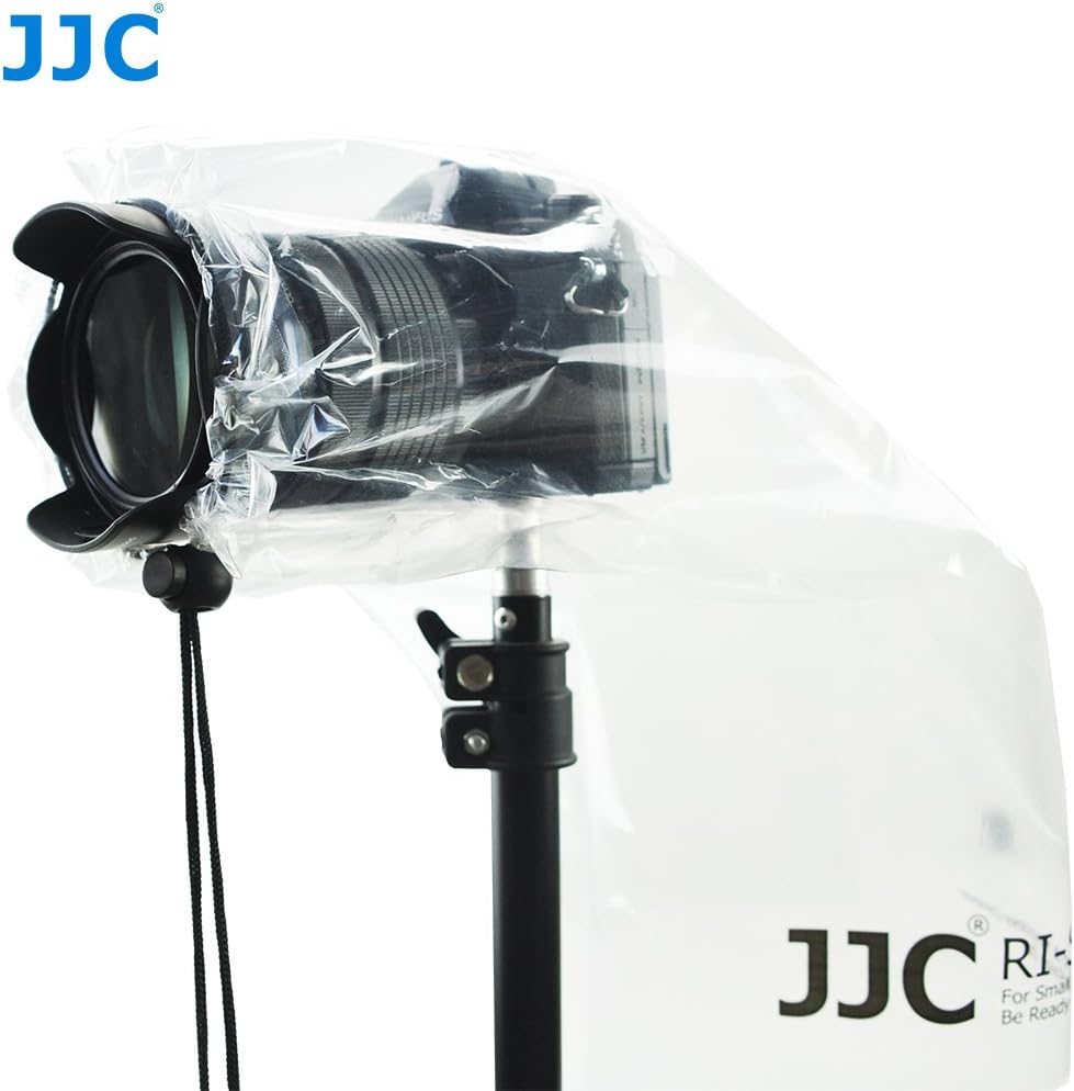 Escudo JJC Cubierta de la Lluvia para Cámaras DSLR con Lente Primera y Cámaras Sin Espejo con Lente de hasta 11 "(28cm) de Largo y 7" (17cm) de Ancho