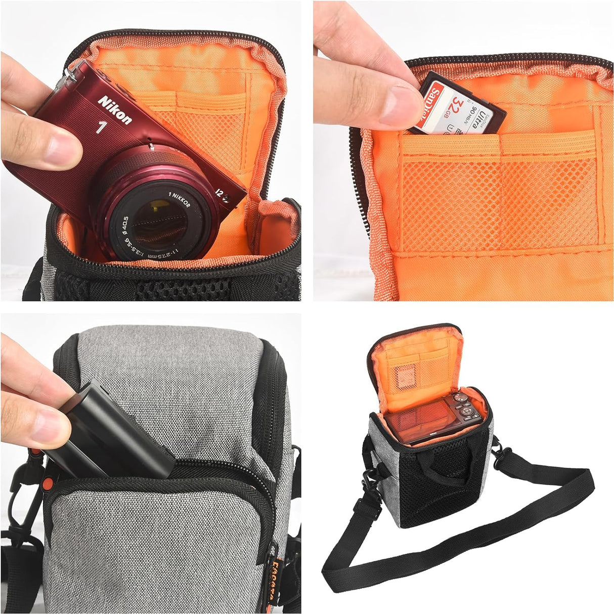 FOSOTO Funda Cámara Digital Compacta Compatible con Sony A600 A5100, Canon PowerShot SX620 SX730 G7X, Nikon A1000 W100, Panasonic TZ90 TZ70 TZ80, FUJIFILM X-T20 X-A5