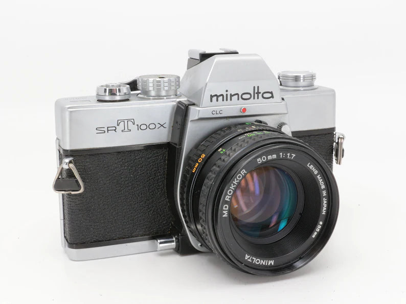 Minolta SrT100x - Aparat 35mm z obiektywem 50mm MD 1.7 | Kamera Analogowa Vintage | Minolta · zdjęcie główne