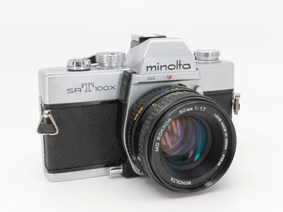 Minolta SrT100x - Aparat 35mm z obiektywem 50mm MD 1.7 | Kamera Analogowa Vintage | Minolta